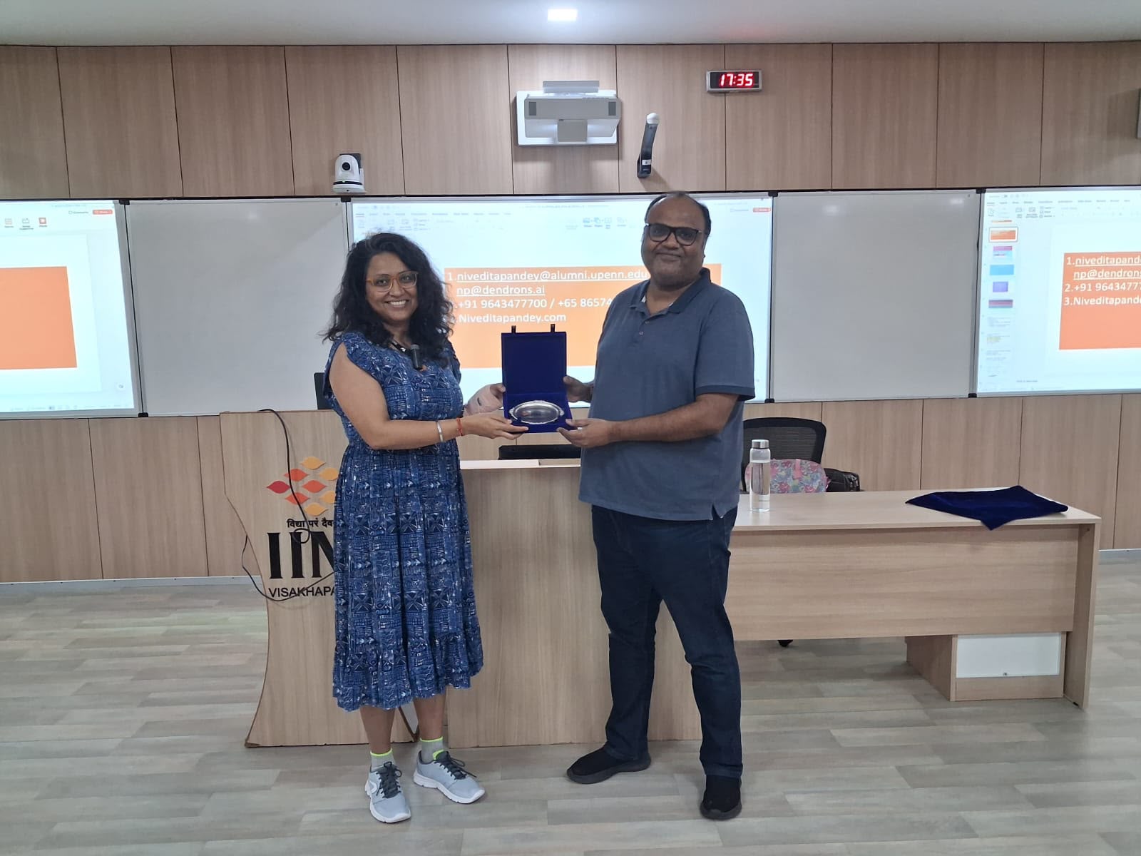 Felicitated by IIM Visakhapatnam after the AI Sessions for Senior Executives